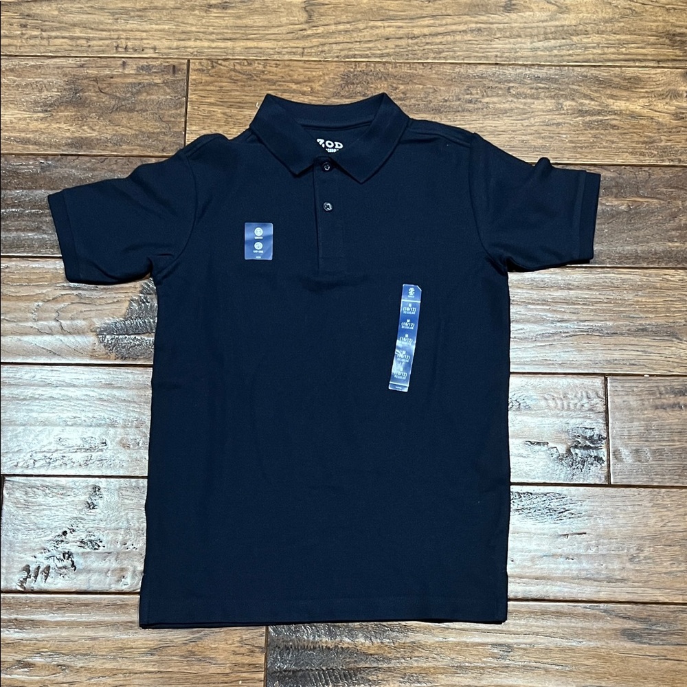 NWT Izod kids Navy Blue Polo Shirt approved school wear uniform size 10/12